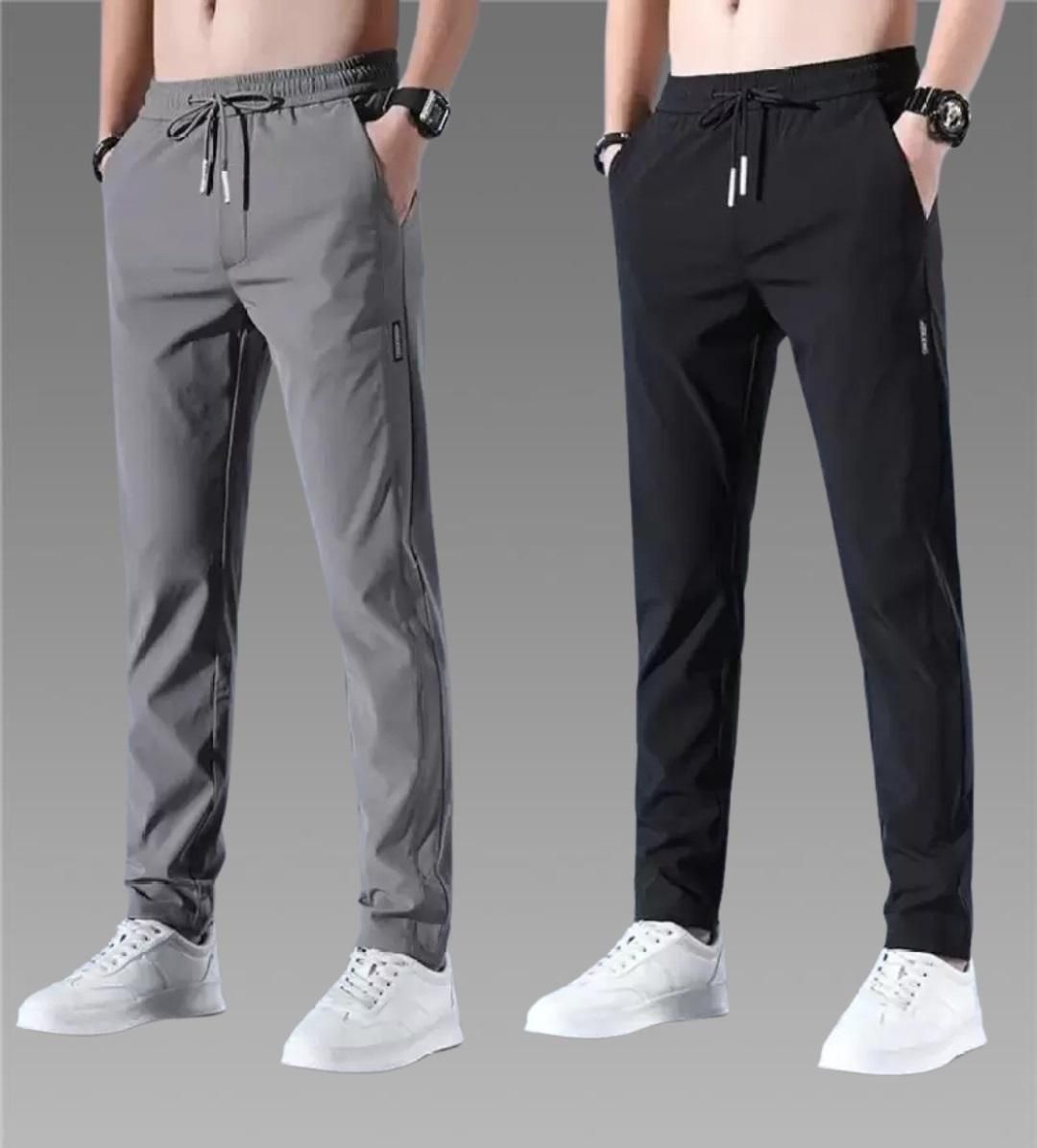Latest Combo Lycra Track Pant (Pack of 2)_S